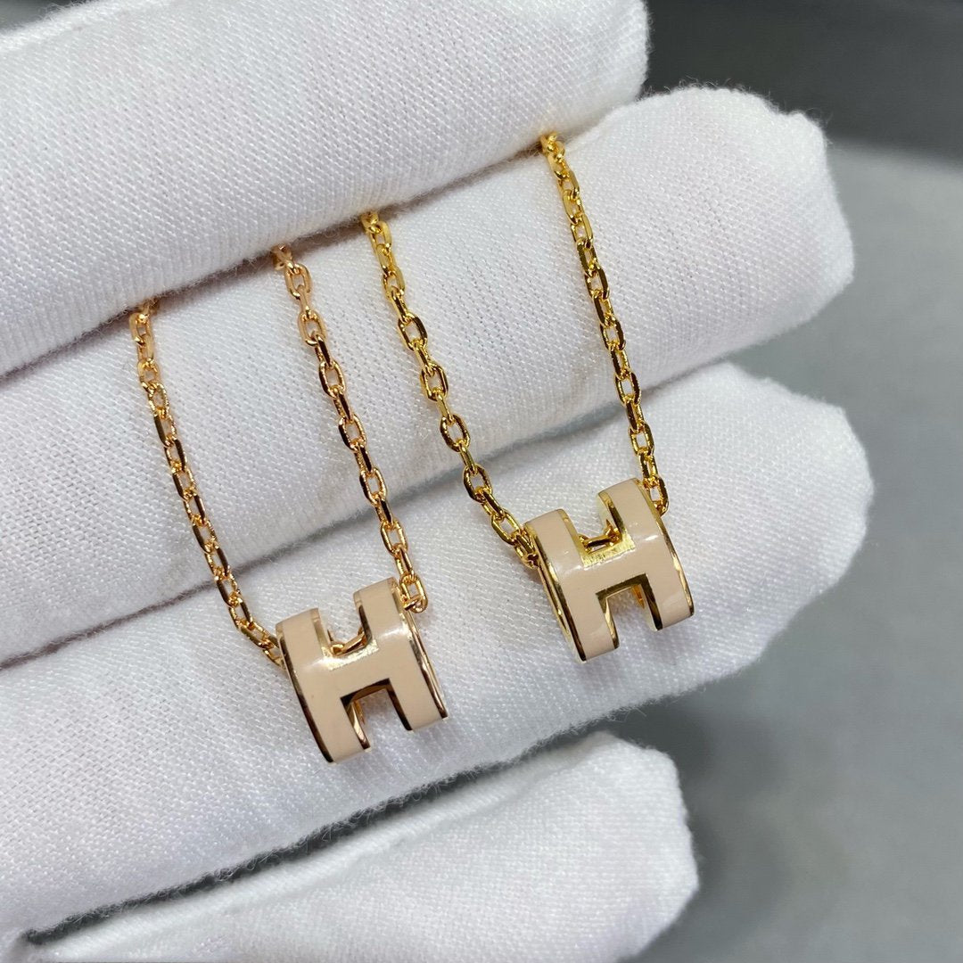 [⭐moonlume]MINI POP H NECKLACE
