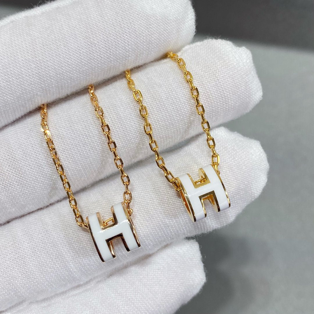 [⭐moonlume]MINI POP H NECKLACE