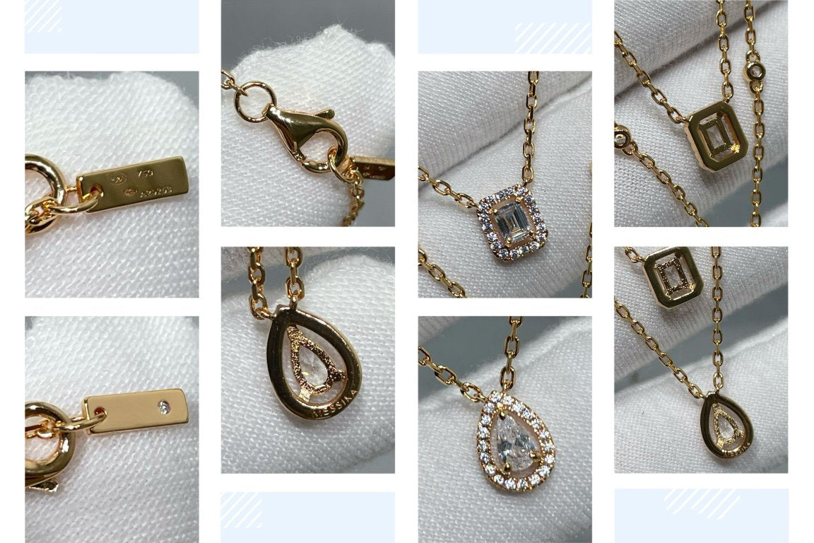 [⭐moonlume]MY TWIN 2 ROW DIAMOND NECKLACE
