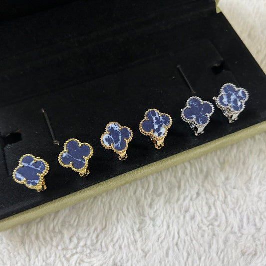 [⭐moonlume]CLOVER PIETERSITE MEDIUM STUD EARRINGS