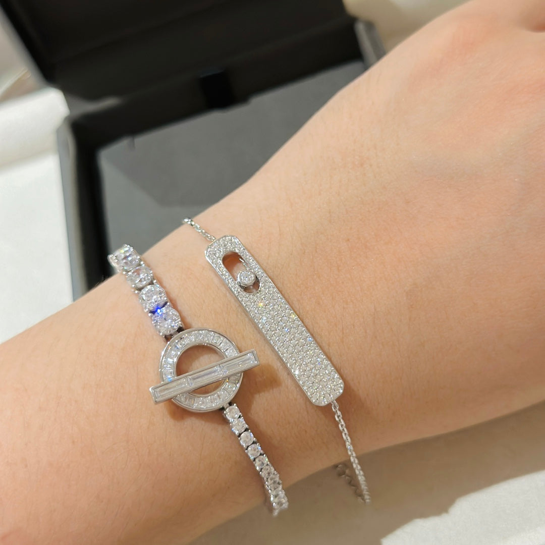 [⭐moonlume]MOVE CLASSIQUE DIAMOND PAVED BRACELET