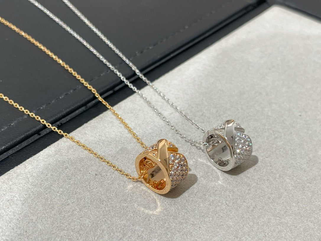 [⭐moonlume]LIENS EVIDENCE DIAMOND PAVED NECKLACE