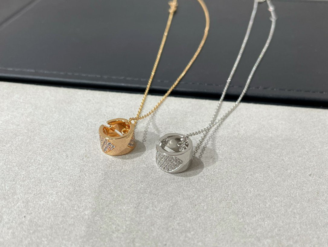 [⭐moonlume]LIENS EVIDENCE DIAMOND PAVED NECKLACE