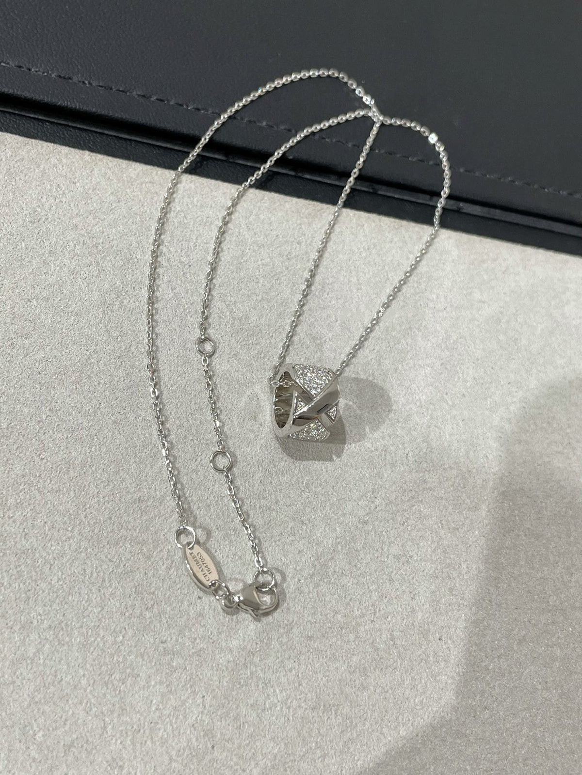 [⭐moonlume]LIENS EVIDENCE DIAMOND PAVED NECKLACE
