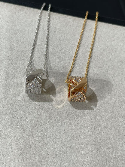 [⭐moonlume]LIENS EVIDENCE DIAMOND PAVED NECKLACE