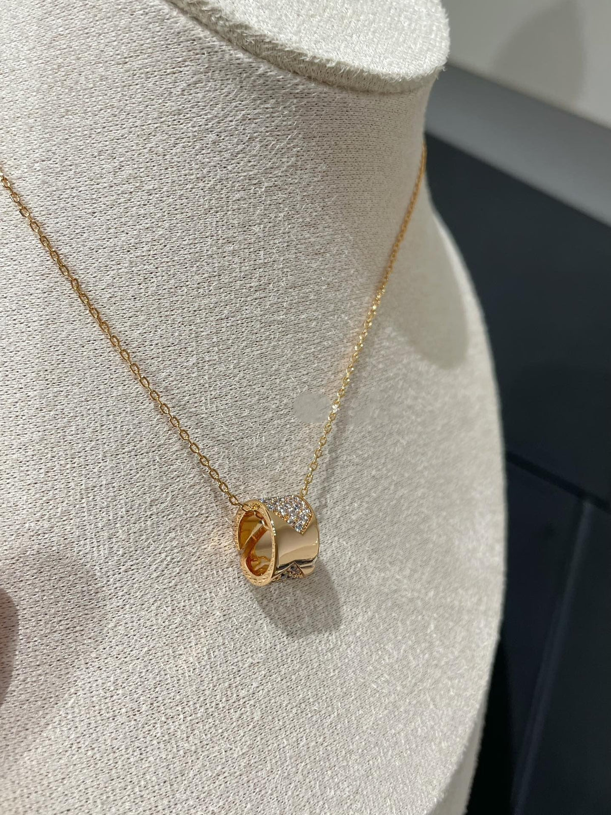 [⭐moonlume]LIENS EVIDENCE DIAMOND PAVED NECKLACE