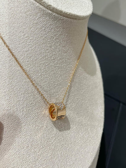 [⭐moonlume]LIENS EVIDENCE DIAMOND PAVED NECKLACE
