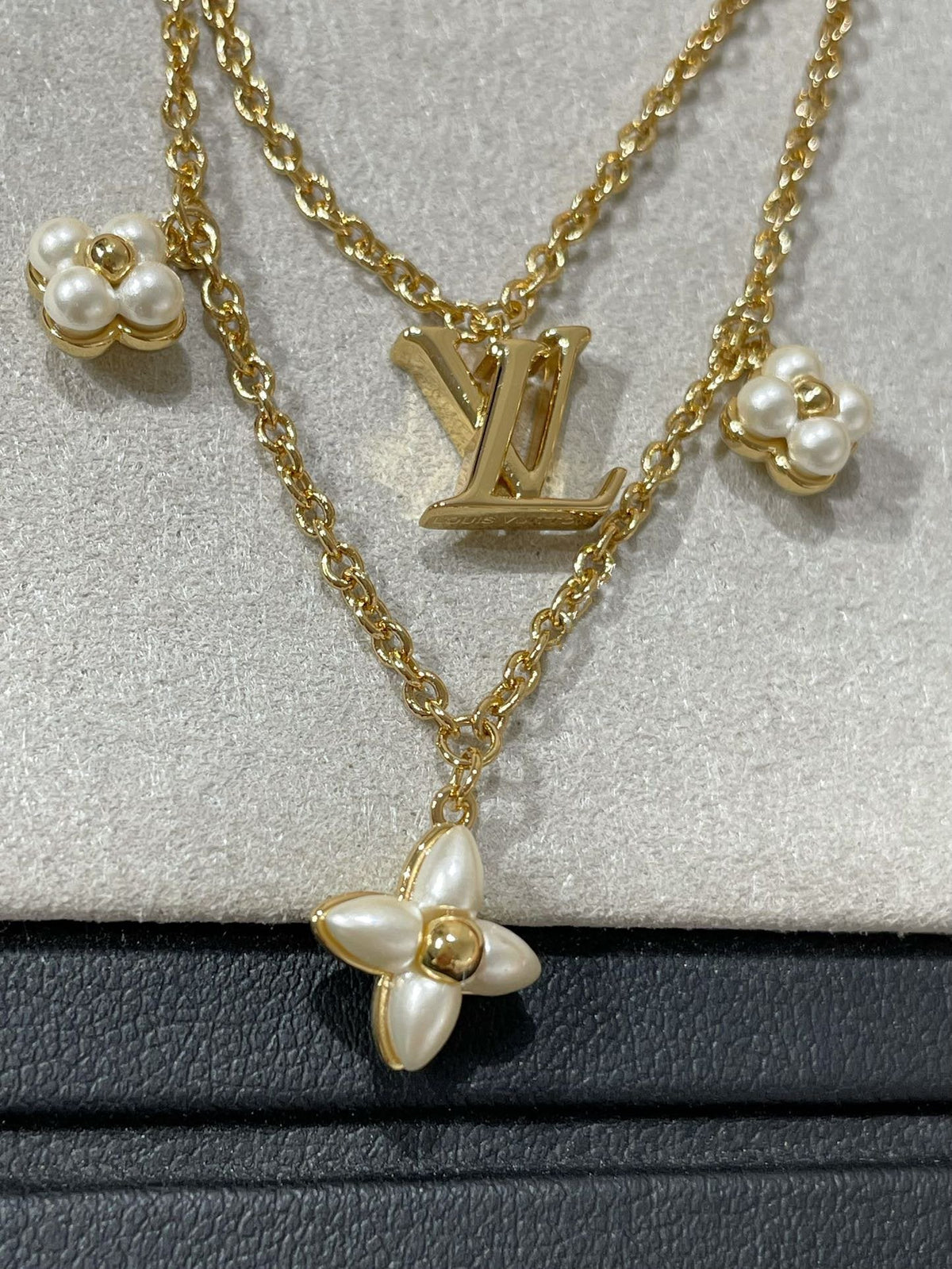 [⭐moonlume]FLOWERGRAM GOLD MOP DOUBLE ROW NECKLACE