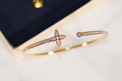 [⭐moonlume]IDYLLE GOLD OPEN BRACELET DIAMOND PAVED