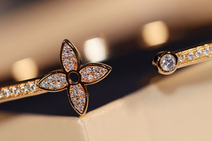 [⭐moonlume]IDYLLE GOLD OPEN BRACELET DIAMOND PAVED