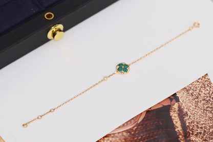 [⭐moonlume]STAR AND SUN 4 MOTIF PINK GOLD MALACHITE BRACELET