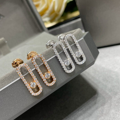 [⭐moonlume]MOVE UNO STUD DIAMOND PAVED EARRINGS