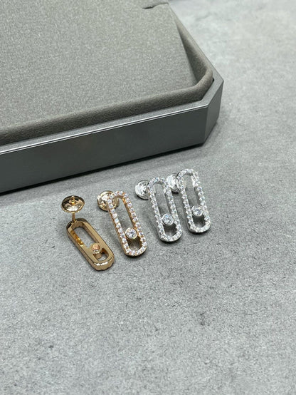[⭐moonlume]MOVE UNO STUD DIAMOND PAVED EARRINGS