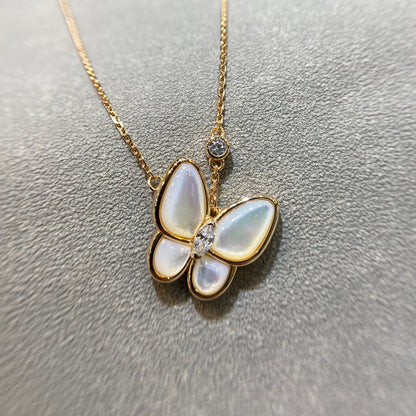 [⭐moonlume]BUTTERFLY MOP DIAMOND NECKLACE