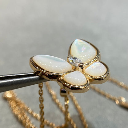 [⭐moonlume]BUTTERFLY MOP DIAMOND NECKLACE