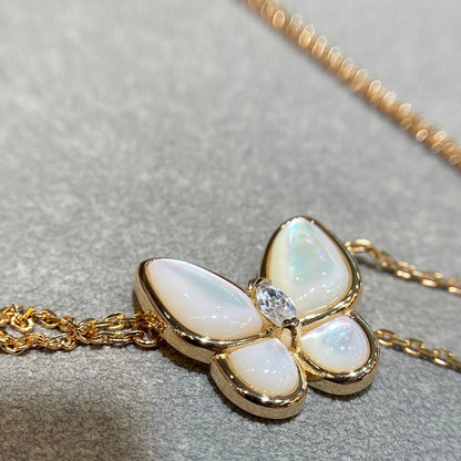 [⭐moonlume]BUTTERFLY MOP DIAMOND NECKLACE