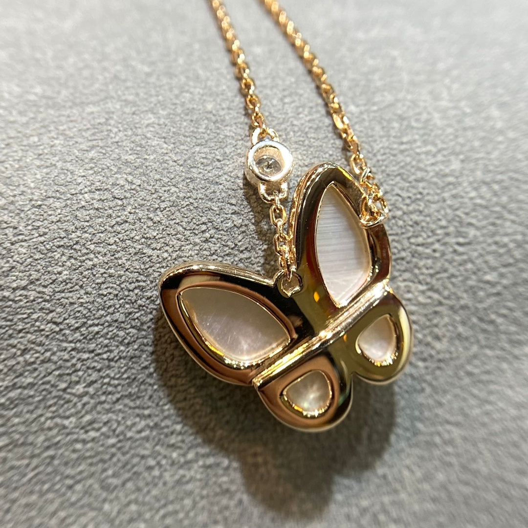 [⭐moonlume]BUTTERFLY MOP DIAMOND NECKLACE