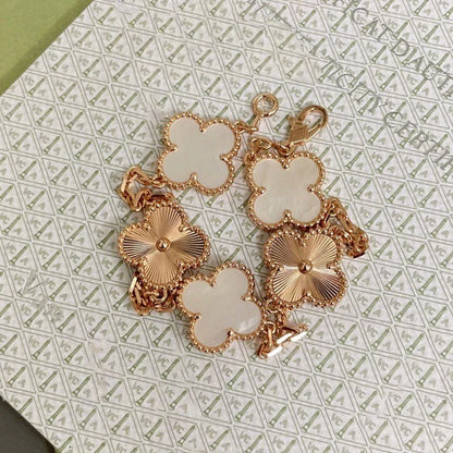 [⭐moonlume]CLOVER WHITE PEARL MOP 5 MOTIF BRACELET COLLECTION