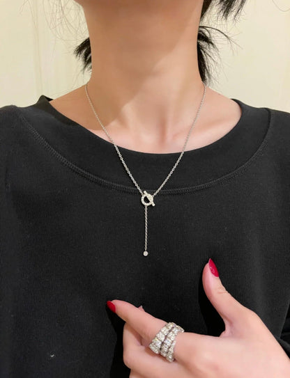 [⭐moonlume]FINESSE SILVER DIAMOND NECKLACE