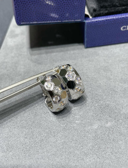 [⭐moonlume]BEE LOVE DIAMOND HOOP EARRINGS