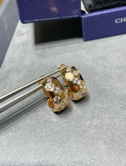 [⭐moonlume]BEE LOVE DIAMOND HOOP EARRINGS