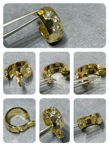 [⭐moonlume]BEE LOVE DIAMOND HOOP EARRINGS