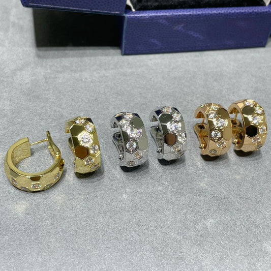 [⭐moonlume]BEE LOVE DIAMOND HOOP EARRINGS
