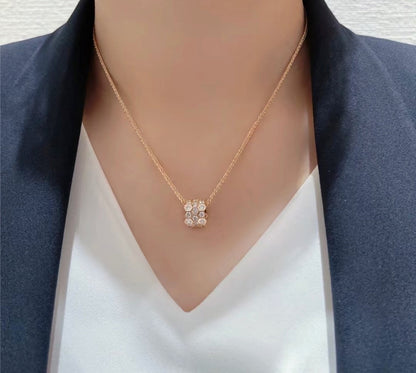 [⭐moonlume]BEE LOVE DIAMOND PAVED 3 ROW NECKLACE