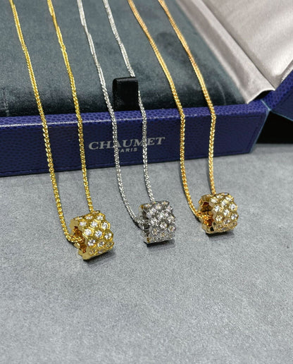 [⭐moonlume]BEE LOVE DIAMOND PAVED 3 ROW NECKLACE
