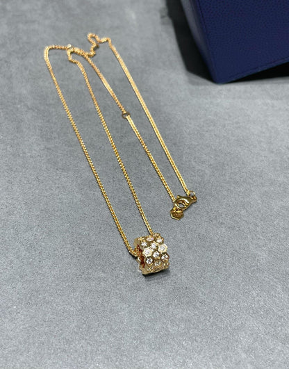 [⭐moonlume]BEE LOVE DIAMOND PAVED 3 ROW NECKLACE