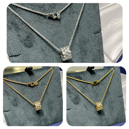 [⭐moonlume]BEE LOVE DIAMOND PAVED 3 ROW NECKLACE