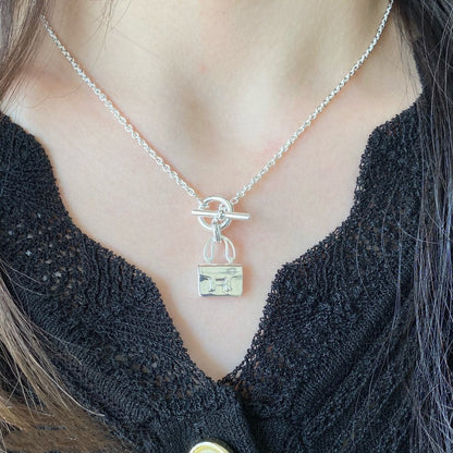 [⭐moonlume]CONSTANCE PEDANT SILVER NECKLACE