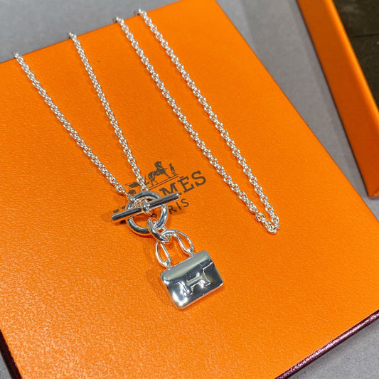 [⭐moonlume]CONSTANCE PEDANT SILVER NECKLACE