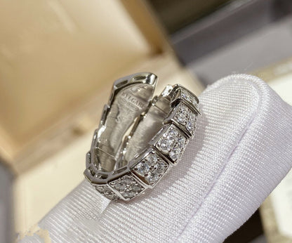 [⭐moonlume]SERPENTI RING SILVER DIAMOND PAVED