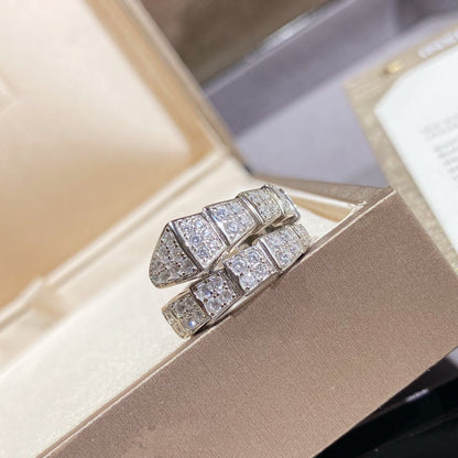 [⭐moonlume]SERPENTI RING SILVER DIAMOND PAVED