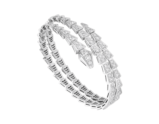 [⭐moonlume]SERPENTI BRACELET SILVER DIAMOND DOUBLE ROW