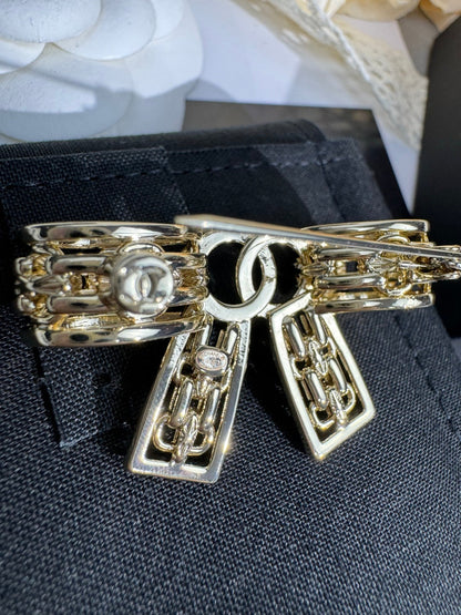 [⭐moonlume]25K Hollow Bow Brooch