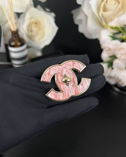 [⭐moonlume]Pink Resin Classic Brooch 5cm