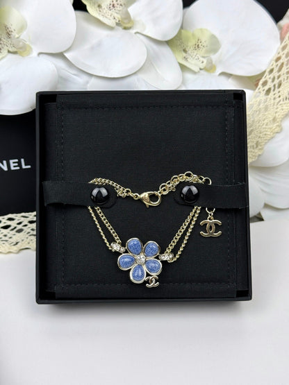 [⭐moonlume]VOLTE New Blue Floral Double-Layer Bracelet