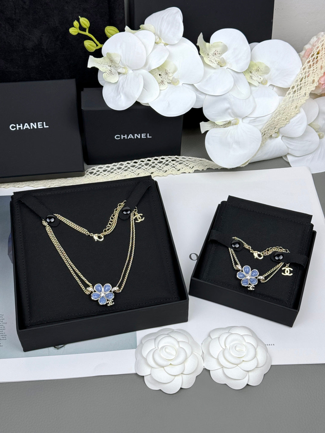 [⭐moonlume]VOLTE New Blue Floral Double-Layer Bracelet
