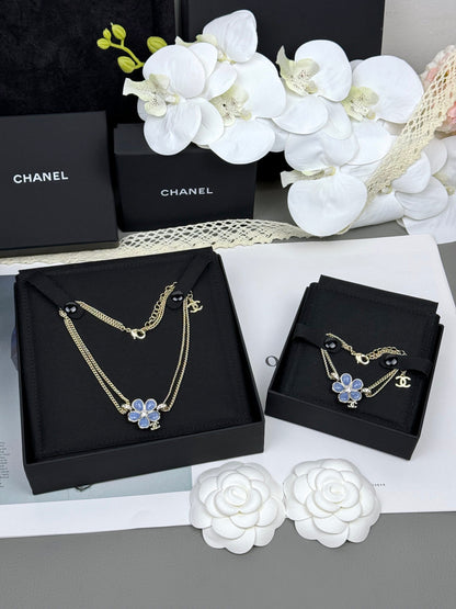 [⭐moonlume]VOLTE New Blue Floral Double-Layer Bracelet