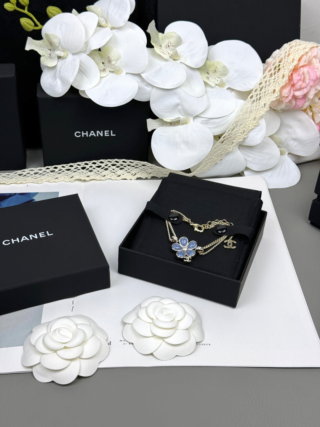 [⭐moonlume]VOLTE New Blue Floral Double-Layer Bracelet