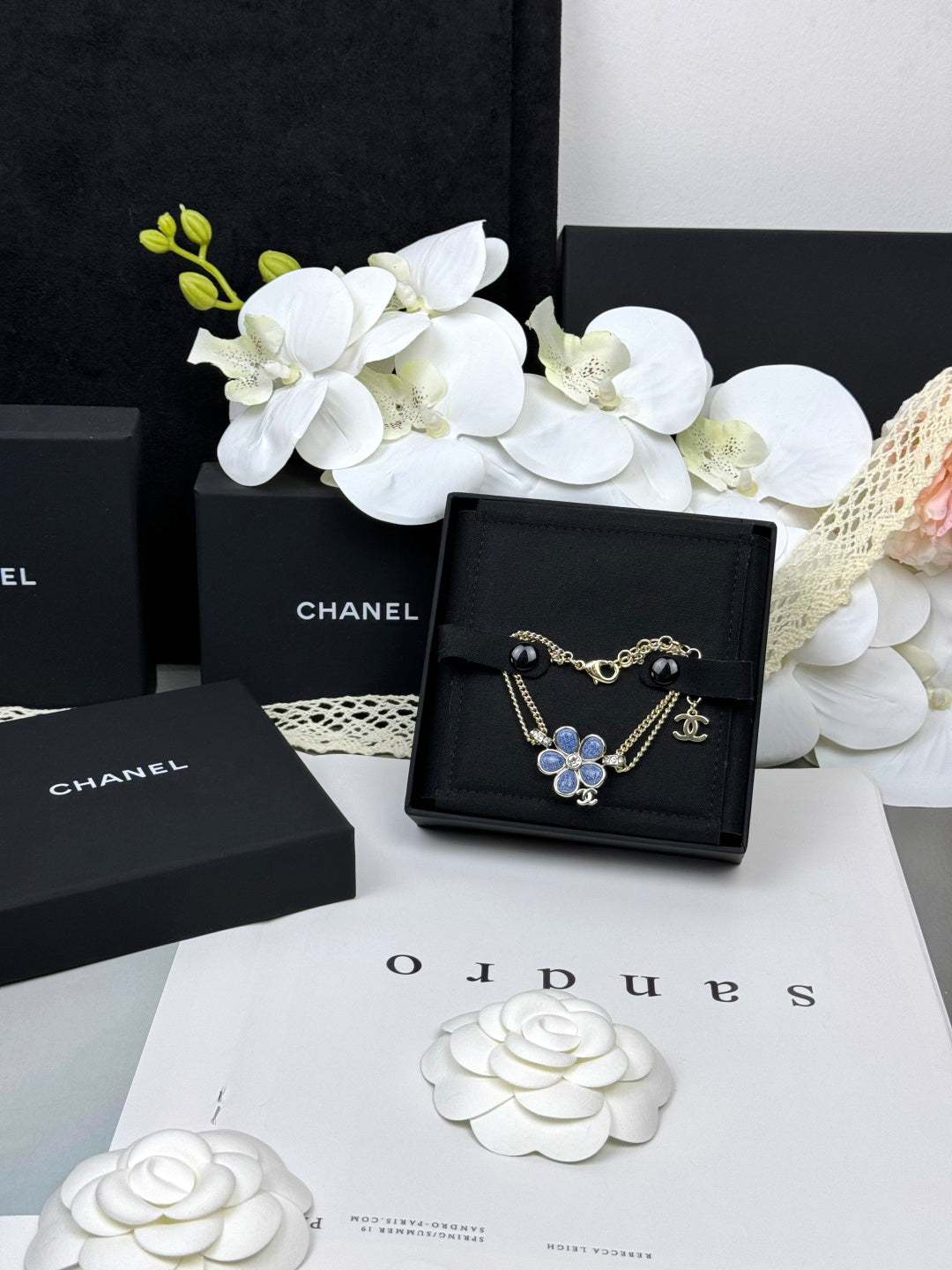 [⭐moonlume]VOLTE New Blue Floral Double-Layer Bracelet
