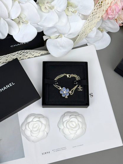 [⭐moonlume]VOLTE New Blue Floral Double-Layer Bracelet