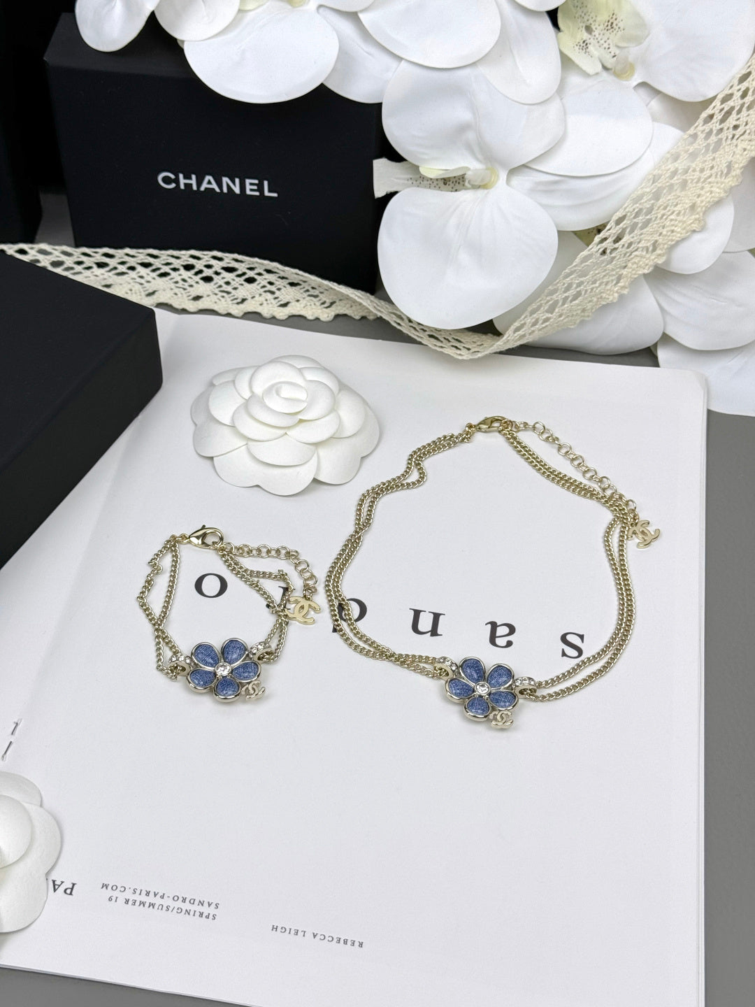 [⭐moonlume]VOLTE New Blue Floral Double-Layer Bracelet