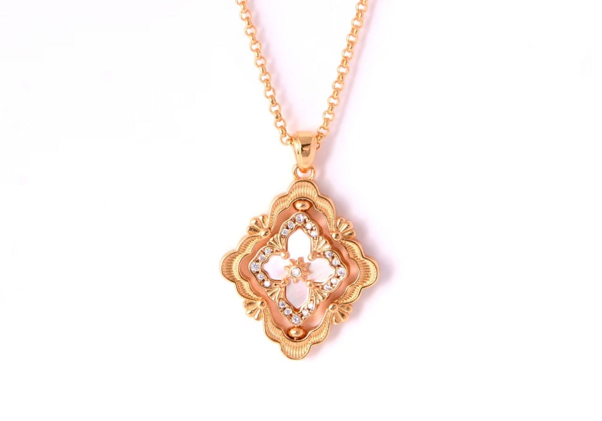 [⭐moonlume] B.C.L ENAMEL ROTATING SINGLE-DIAMOND NECKLACE（Various colors）