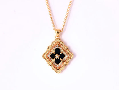 [⭐moonlume] B.C.L ENAMEL ROTATING SINGLE-DIAMOND NECKLACE（Various colors）