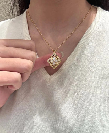 [⭐moonlume] B.C.L ENAMEL ROTATING SINGLE-DIAMOND NECKLACE（Various colors）