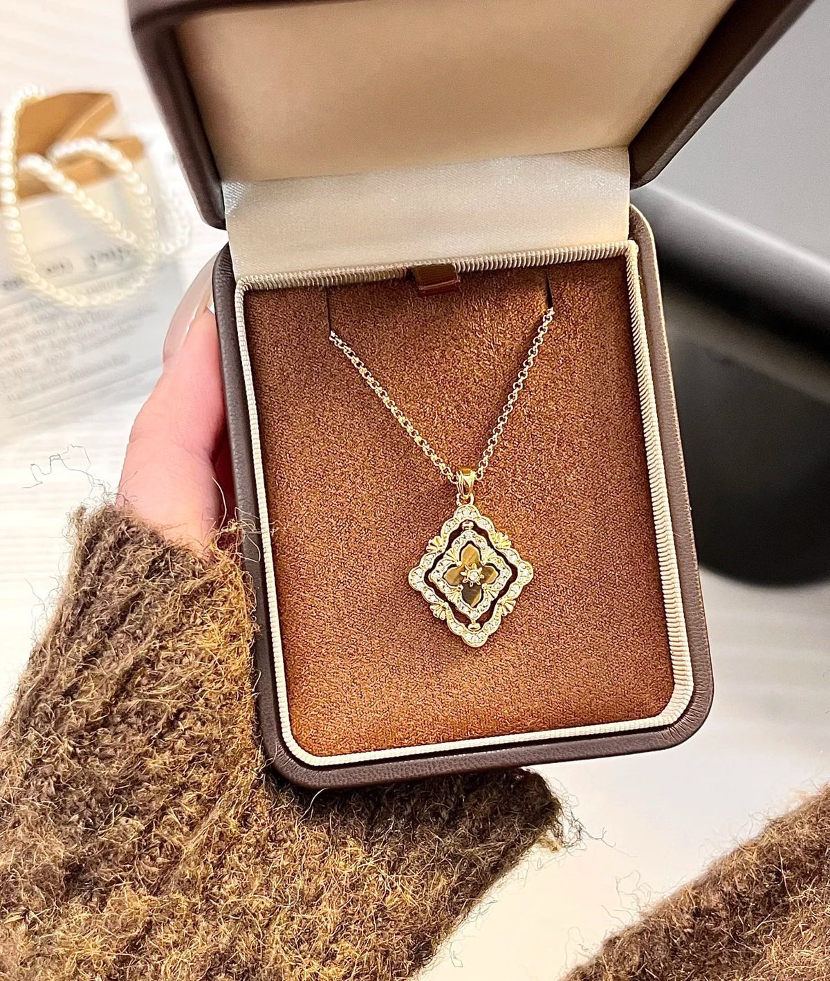 [⭐moonlume] B.C.L ENAMEL ROTATING SINGLE-DIAMOND NECKLACE（Various colors）