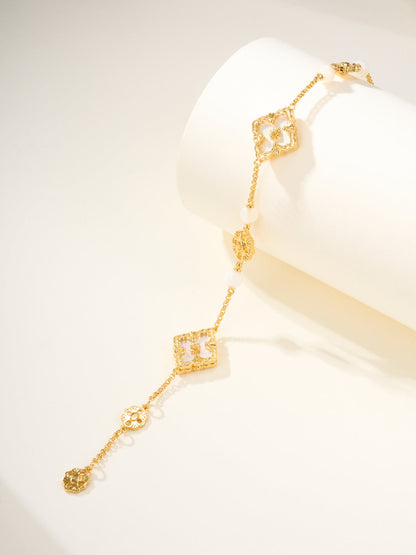 [⭐moonlume]B.C.L ENAMELED Three-Flower Bracelet（Trumpet)